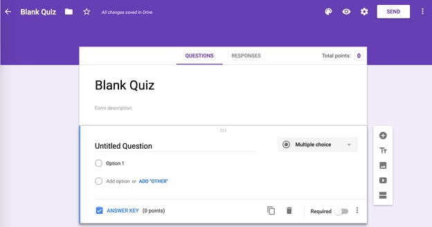 Google Forms to make quizzes